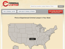 Tablet Screenshot of criminallawyer.com